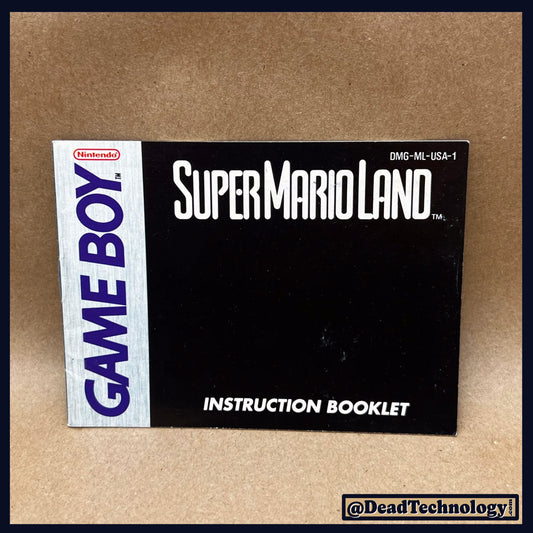 Super Mario Land -GameBoy- Black Back Manual