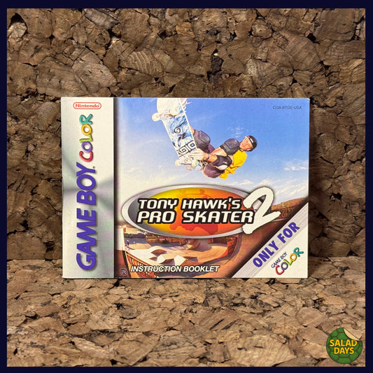 Tony Hawk Pro Skater 2 -GameBoy Color- Manual