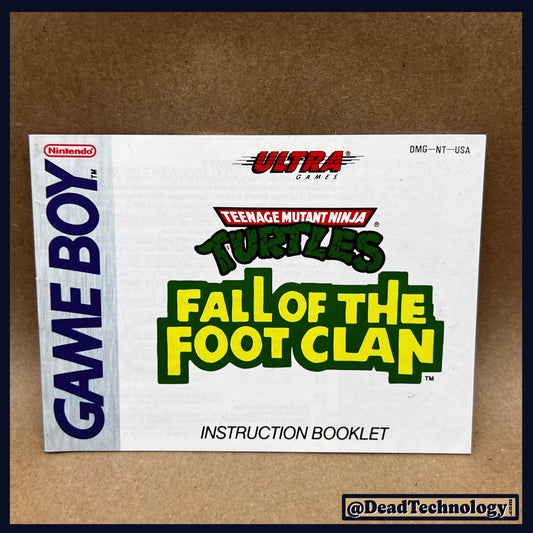 TMNT: Fall of the Foot Clan -GameBoy- Manual