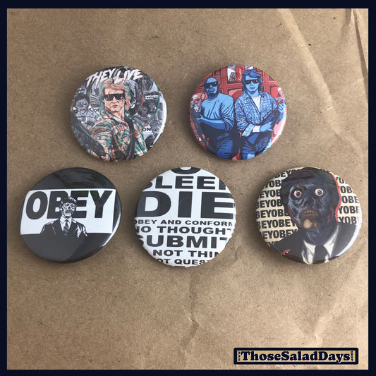 They Live -Buttons- 5 Pack