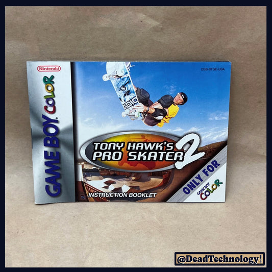 Tony Hawk Pro Skater 2 -GameBoy Color- Manual