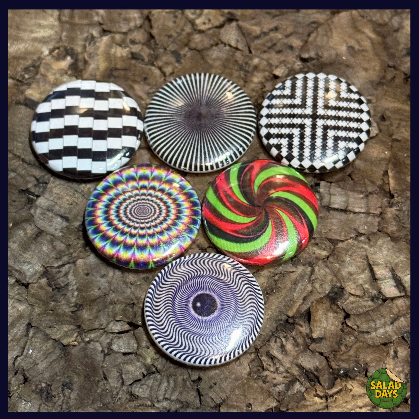 Trippy -Buttons- 6 Pack