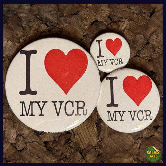 I Heart My VCR -Button/Bottle Opener-