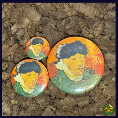 Van Gogh -Buttons/Bottle Openers- With Bandaged Ear