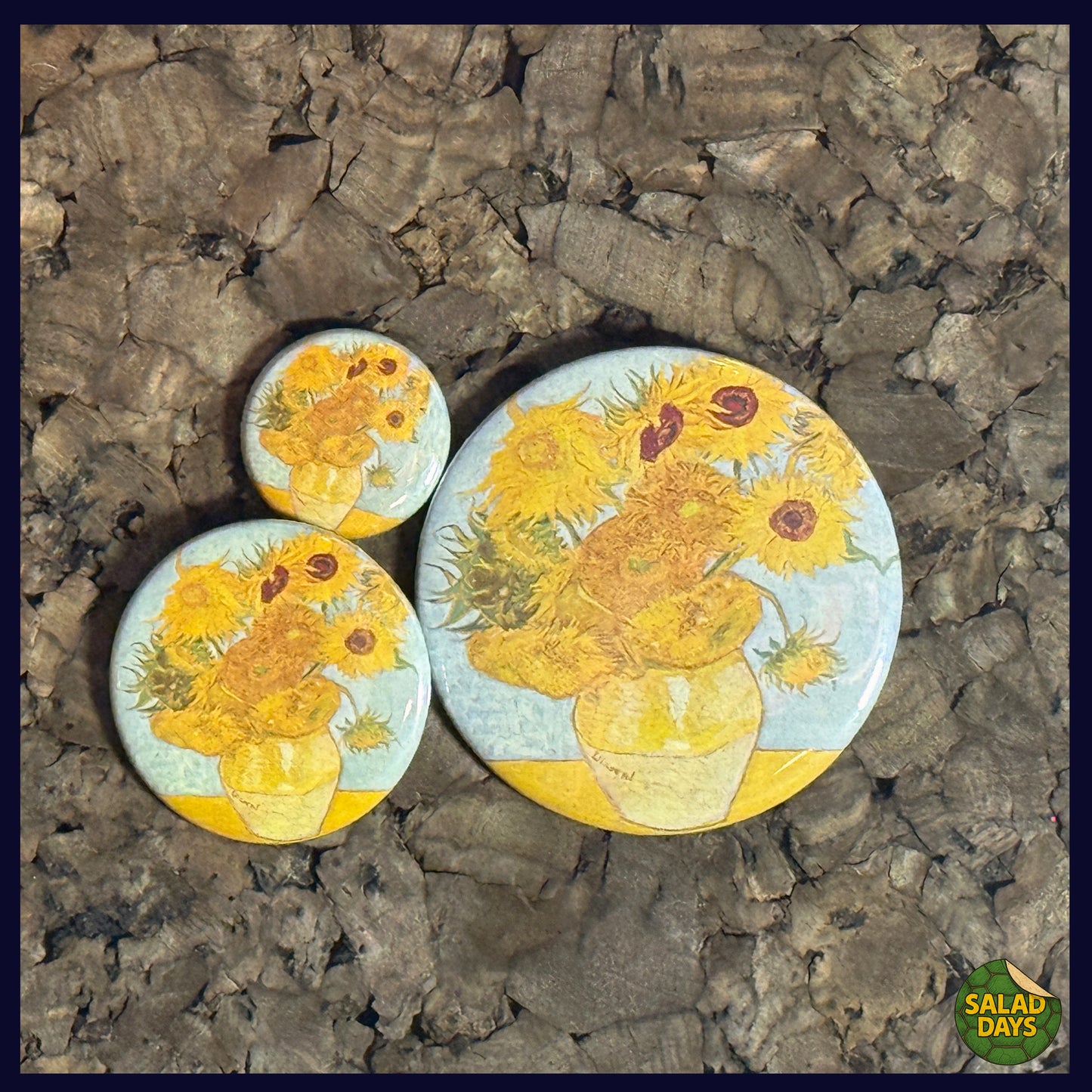 Van Gogh -Buttons/Bottle Openers- Sunflowers