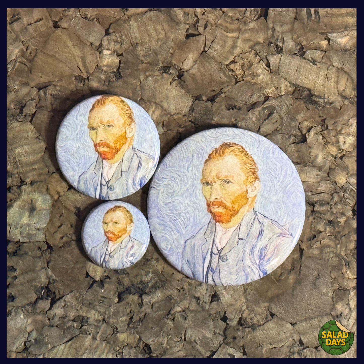Van Gogh -Buttons/Bottle Openers- Self Portrait