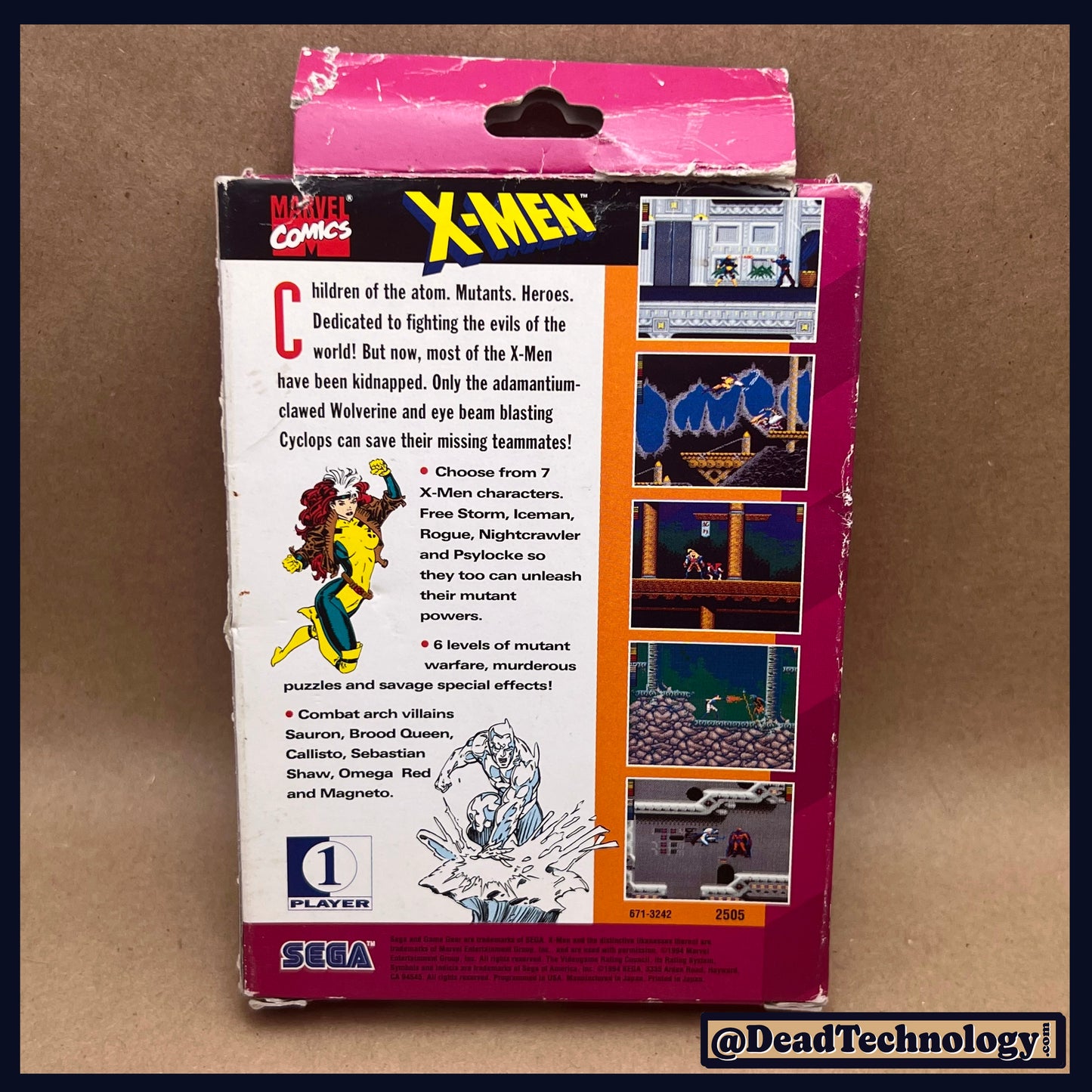 X-Men -Box & Manual Only- Sega Game Gear
