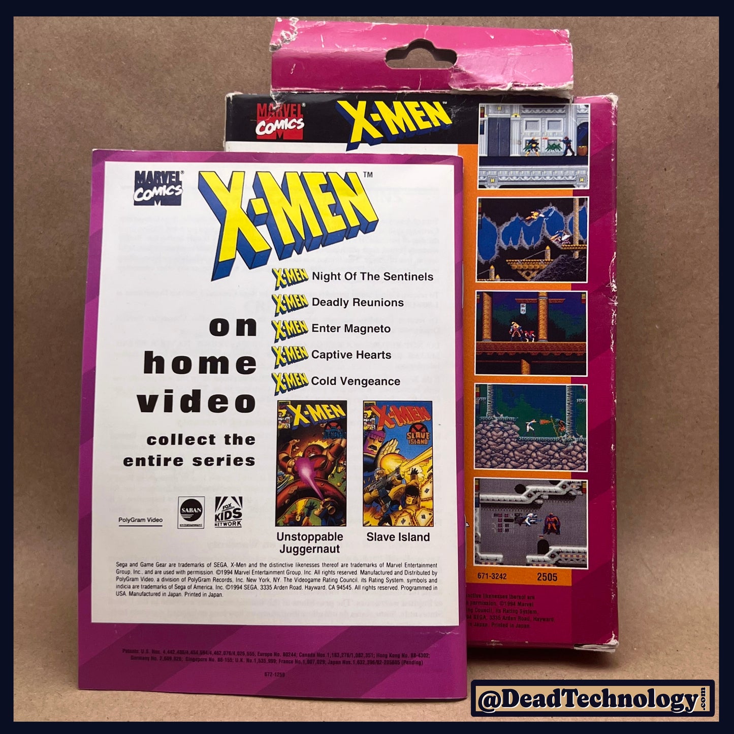 X-Men -Box & Manual Only- Sega Game Gear