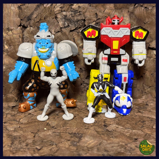 Mighty Morphin Power Rangers -Pack #3 Megazord vs Squatt- Micro Machines